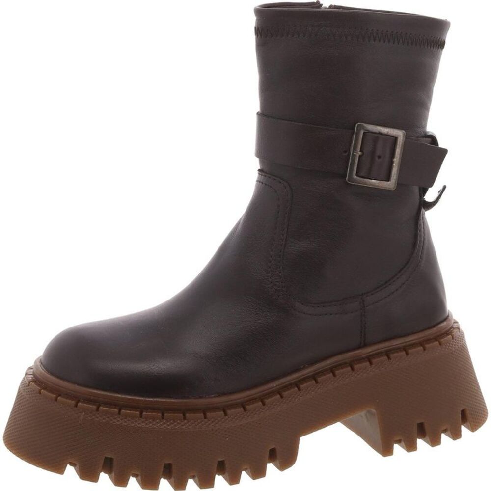 Steve Madden Womens Everly Brown Lug Sole Combat & Lace-Up Boots Shoes  New NWOB